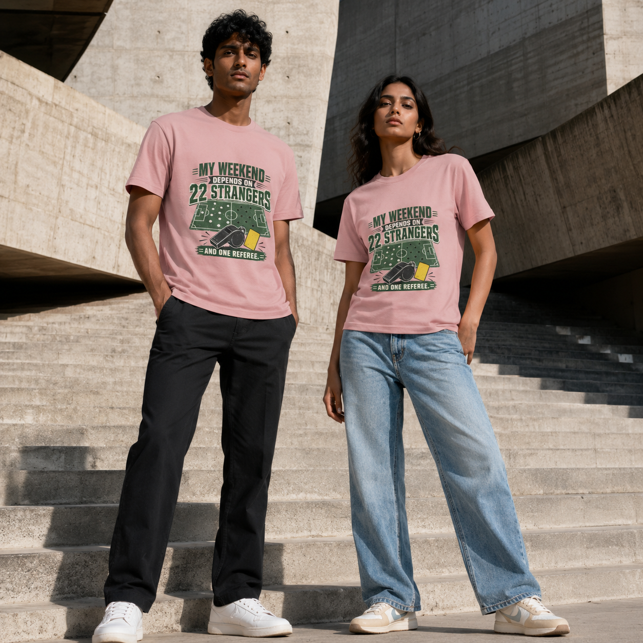 Football Slogan T-Shirt India — 22 Strangers WC 2026 — Match Day Merch