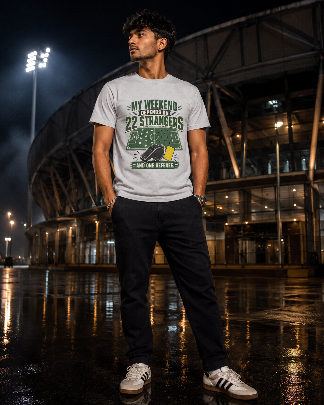 Football Slogan T-Shirt India — 22 Strangers WC 2026 — Match Day Merch