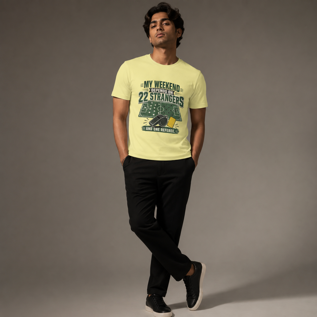 Football Slogan T-Shirt India — 22 Strangers WC 2026 — Match Day Merch