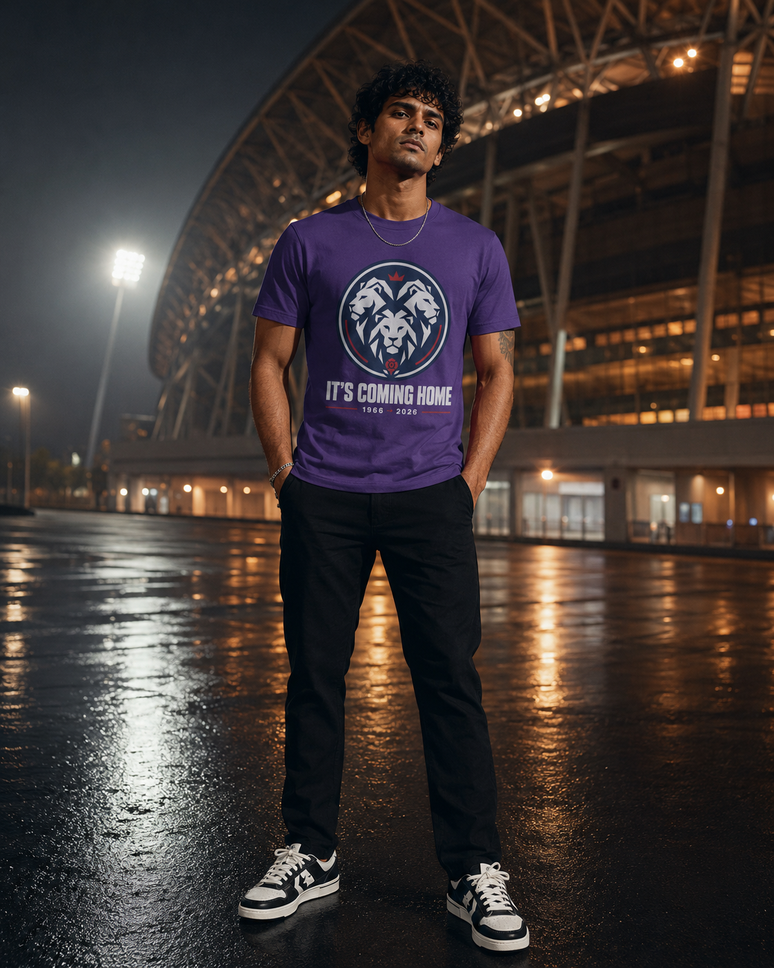 England Football T-Shirt India — It's Coming Home WC 2026 — Match Day Merch