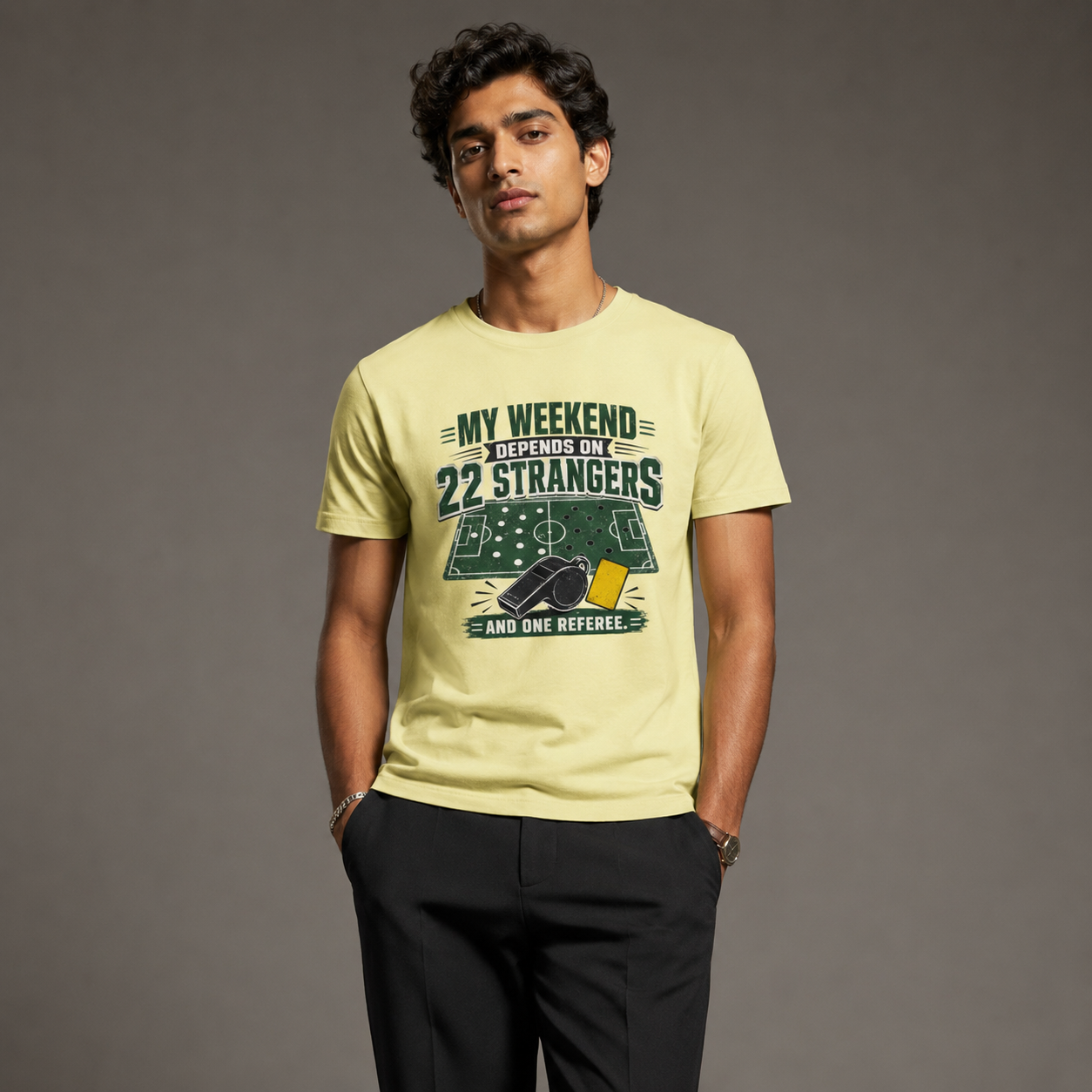 Football Slogan T-Shirt India — 22 Strangers WC 2026 — Match Day Merch