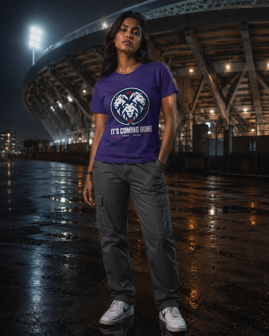 England Football T-Shirt India — It's Coming Home WC 2026 — Match Day Merch